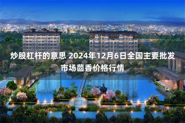 炒股杠杆的意思 2024年12月6日全国主要批发市场茴香价格行情